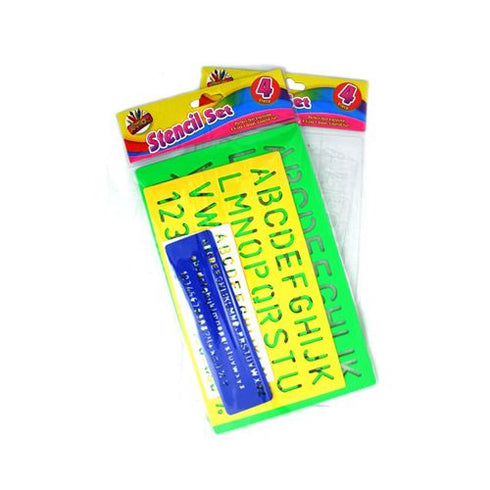 STENCIL SET ASSORTED COLOURS  3 PACK. P2428